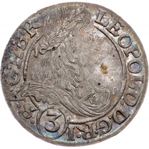 Leopold I., 3 Kreuzer 1666, SHS, Breslau