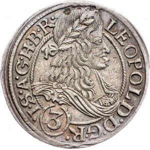 Leopold I., 3 Kreuzer 1666, SHS, Breslau