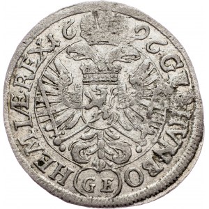 Leopold I., 3 Kreuzer 1696, GE, Prague