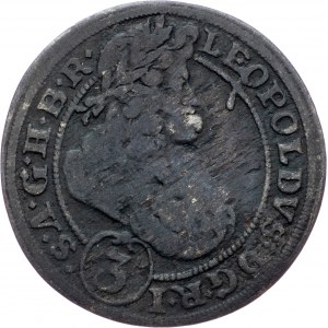 Leopold I., 3 Kreuzer 1696, CB, Brieg