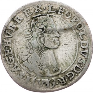 Leopold I., 6 Kreuzer 1667, KB, Kremnitz