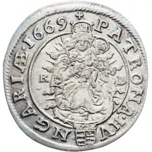 Leopold I., 6 Kreuzer 1669, KB, Kremnitz