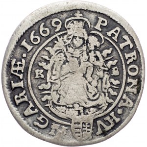 Leopold I., 6 Kreuzer 1669, KB, Kremnitz