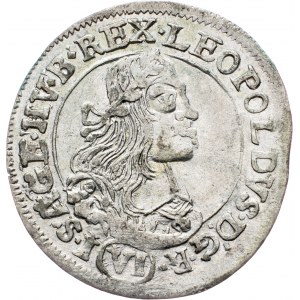 Leopold I., 6 Kreuzer 1672, KB, Kremnitz