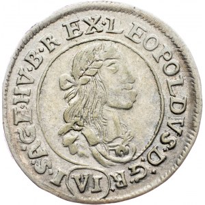 Leopold I., 6 Kreuzer 1672, KB, Kremnitz