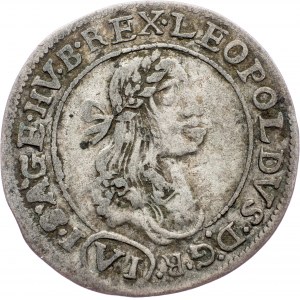 Leopold I., 6 Kreuzer 1672, KB, Kremnitz