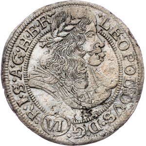 Leopold I., 6 Kreuzer 1672, SHS, Breslau