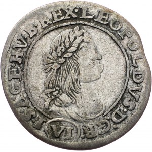 Leopold I., 6 Kreuzer 1673, KB, Kremnitz