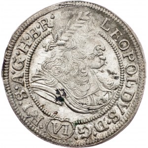 Leopold I., 6 Kreuzer 1674, SHS, Breslau