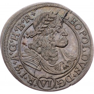 Leopold I., 6 Kreuzer 1675, SHS, Breslau