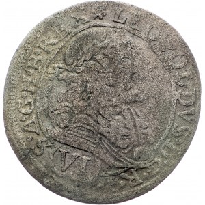 Leopold I., 6 Kreuzer 1676, Pressburg