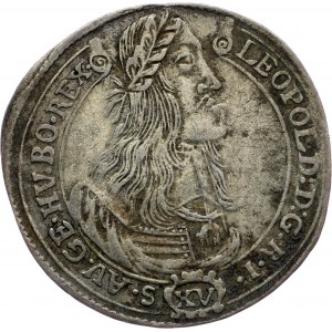Leopold I., 15 Kreuzer 1663, KB, Kremnitz