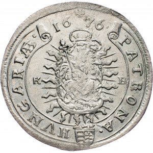 Leopold I., 15 Kreuzer 1676, KB, Kremnitz