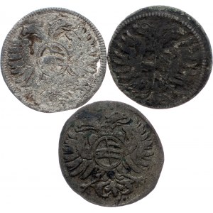 Leopold I., Lot of 3pcs