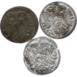 Leopold I., Lot of 3pcs