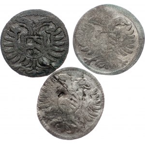 Leopold I., Lot of 3pcs