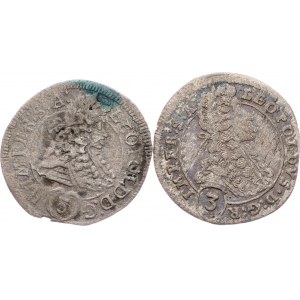 Leopold I., lot of 2pcs