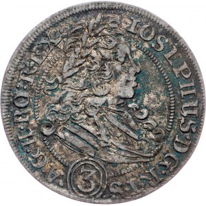 Joseph I., 3 Kreuzer 1706, FN, Breslau