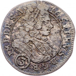 Joseph I., 3 Kreuzer 1706, Prague