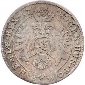 Joseph I., 3 Kreuzer 1708, BW, Kuttenberg