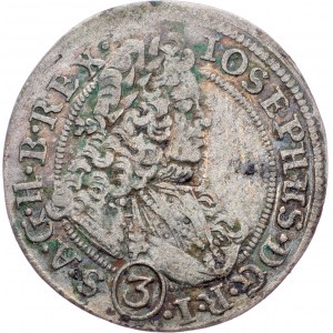 Joseph I., 3 Kreuzer 1709, CB, Brieg