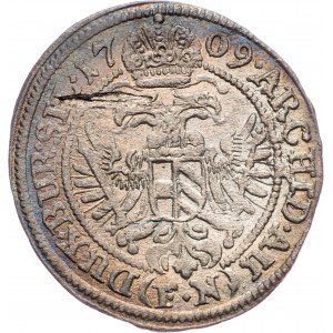 Joseph I., 3 Kreuzer 1709, FN, Breslau