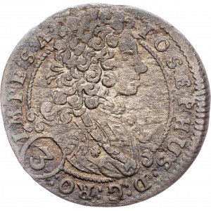 Joseph I., 3 Kreuzer 1709, Prague