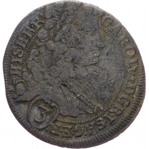 Charles VI., 3 Kreuzer 1715, Prague