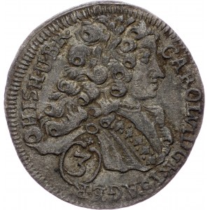 Charles VI., 3 Kreuzer 1718, Prague