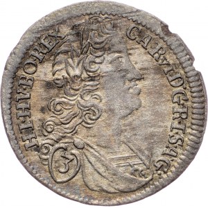 Charles VI., 3 Kreuzer 1724, Prague