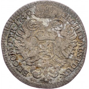 Charles VI., 3 Kreuzer 1740, Prague