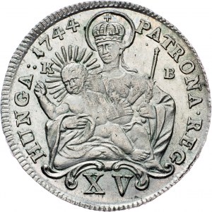 Maria Theresia, 15 Kreuzer 1744, KB, Kremnitz