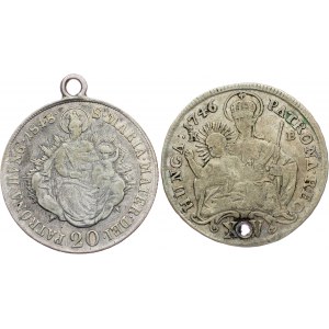 Maria Theresia, 15 Kreuzer, 20 Kreuzer 1746, 1848, Kremnitz