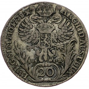 Maria Theresia, 20 Kreuzer 1778, Prague