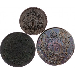 Franz I. (II.), 1, 3, 6 Kreuzer 1800