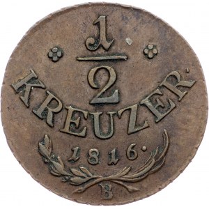 Franz I. (II.), 1/2 Kreuzer 1816, B, Kremnitz