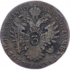 Franz I. (II.), 3 Kreuzer 1820, B, Kremnitz