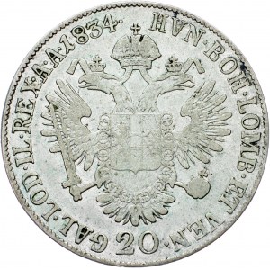 Franz I. (II.), 20 Kreuzer 1834, B, Kremnitz