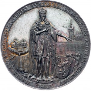 Ferdinand V., Medal 1836, Anna Marie - Coronation of the bohemian queen in Prague