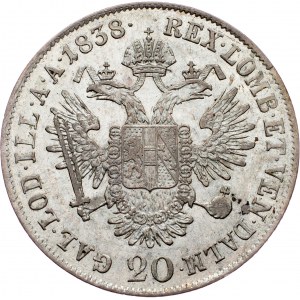 Ferdinand V., 20 Kreuzer 1838, A, Vienna