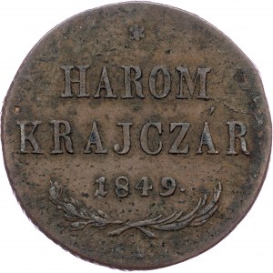 Revolution period, Három Krajczár 1849, NB, Nagybanya
