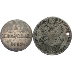 Franz Joseph I., 10 Kreuzer, Hat Krajczár 1815, 1849