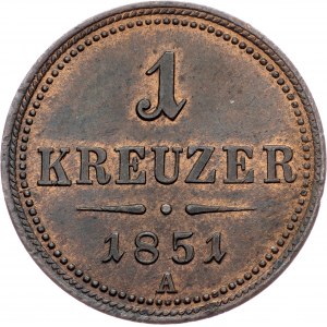 Franz Joseph I., 1 Kreuzer 1851, Vienna