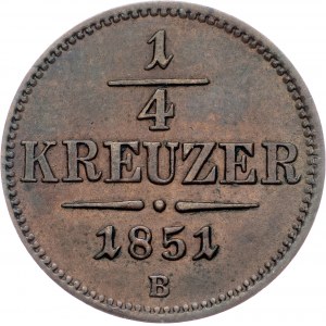 Franz Joseph I., 1/4 Kreuzer 1851, B, Kremnitz