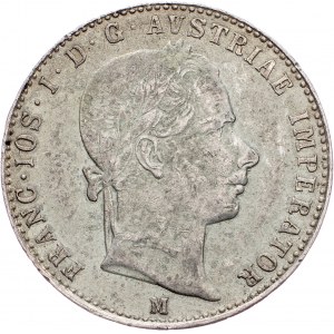 Franz Joseph I., 1/4 Gulden 1857, M, Milan