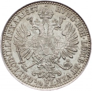 Franz Joseph I., 1/4 Gulden 1857, M, Milan