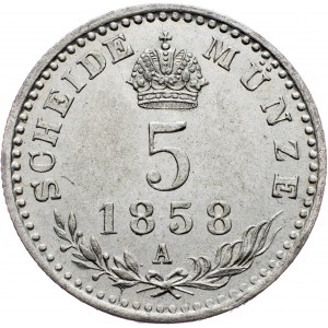 Franz Joseph I., 5 Kreuzer 1858, A, Vienna