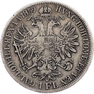 Franz Joseph I., 1 Gulden 1859, E, Karlsburg