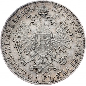 Franz Joseph I., 1 Gulden 1860, B, Kremnitz