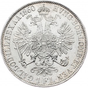 Franz Joseph I., 1 Gulden 1860, E, Karlsburg